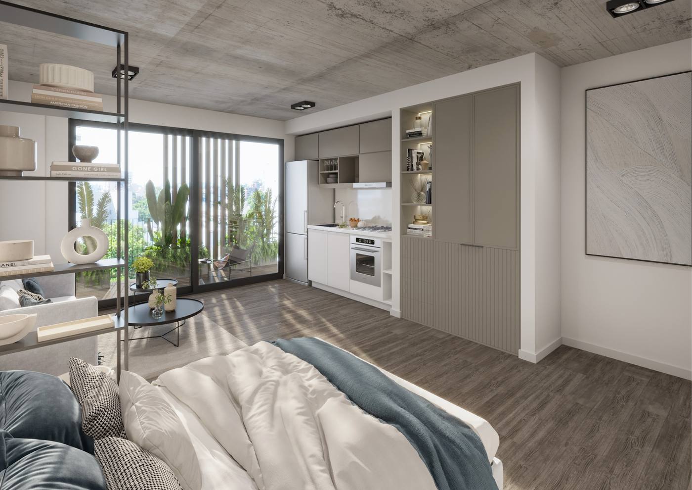 Dormitorio · Integración cocina-living
