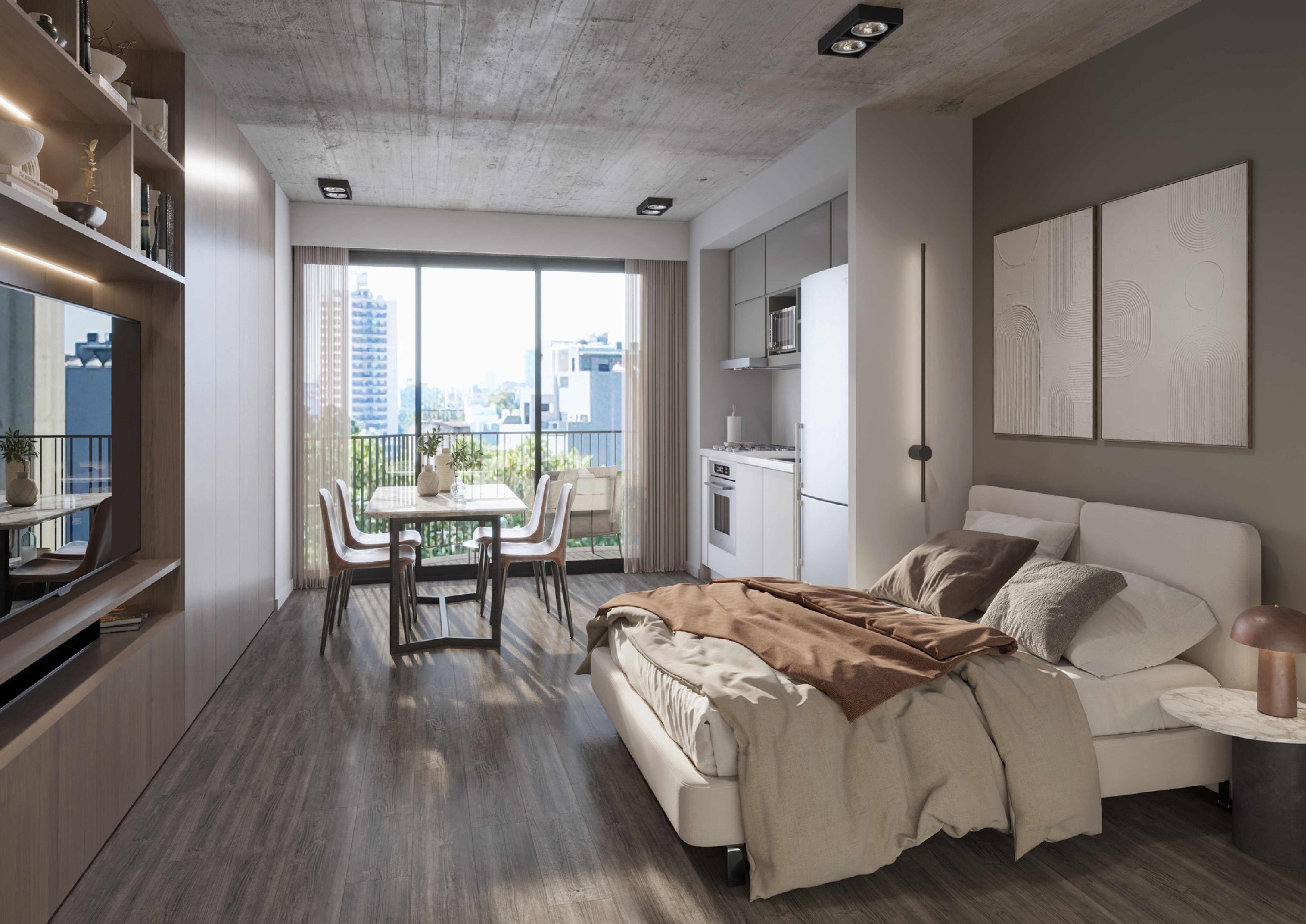 Suite · 2 ambientes · Balcón