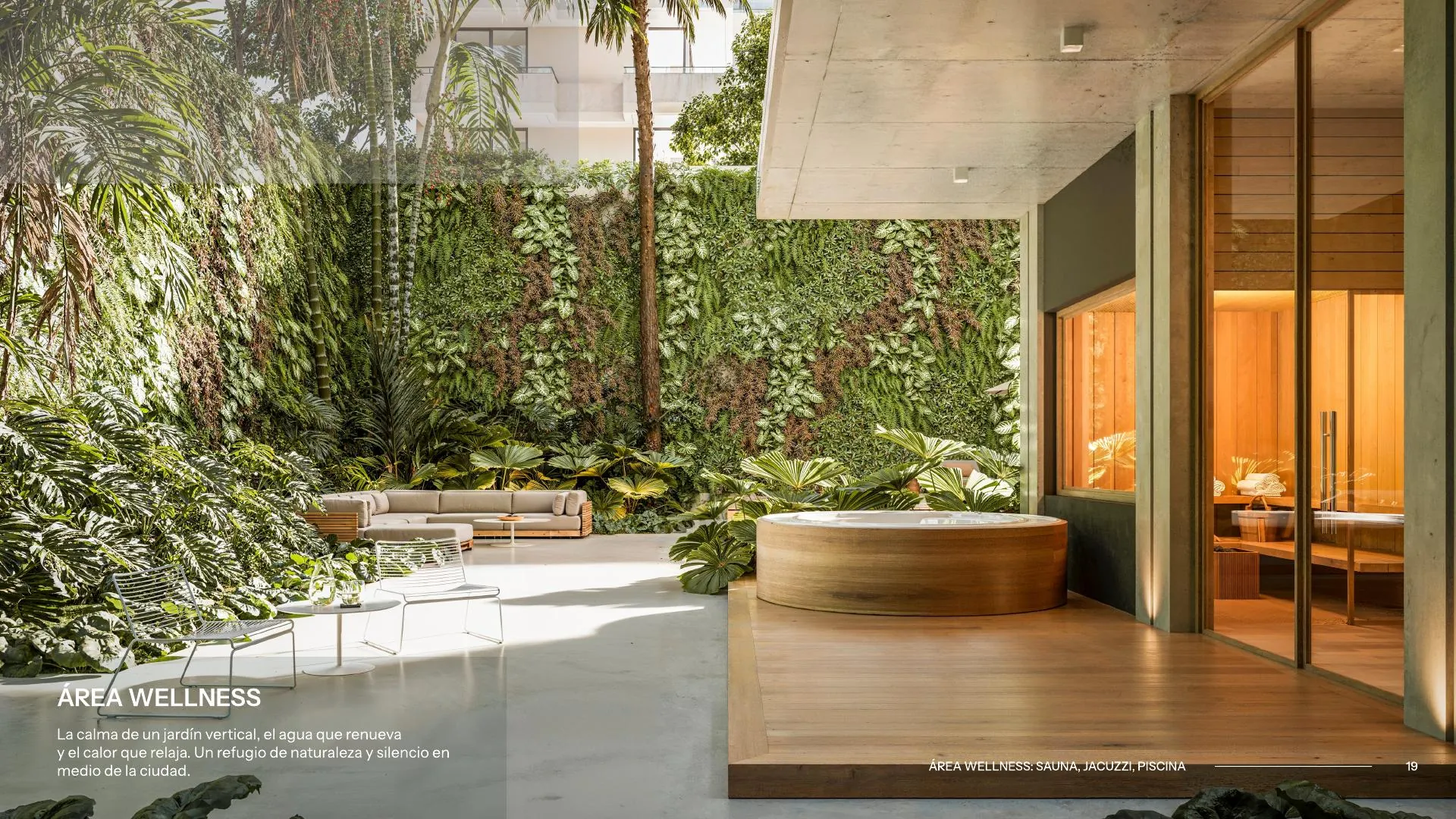 Vincent — área wellness: sauna, jacuzzi, piscina